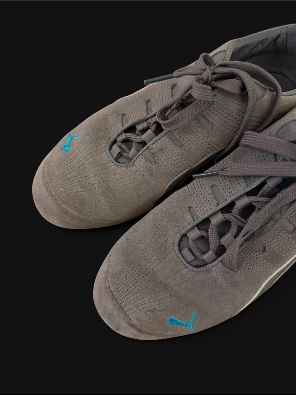 Grey & teal Puma speedcat trainers